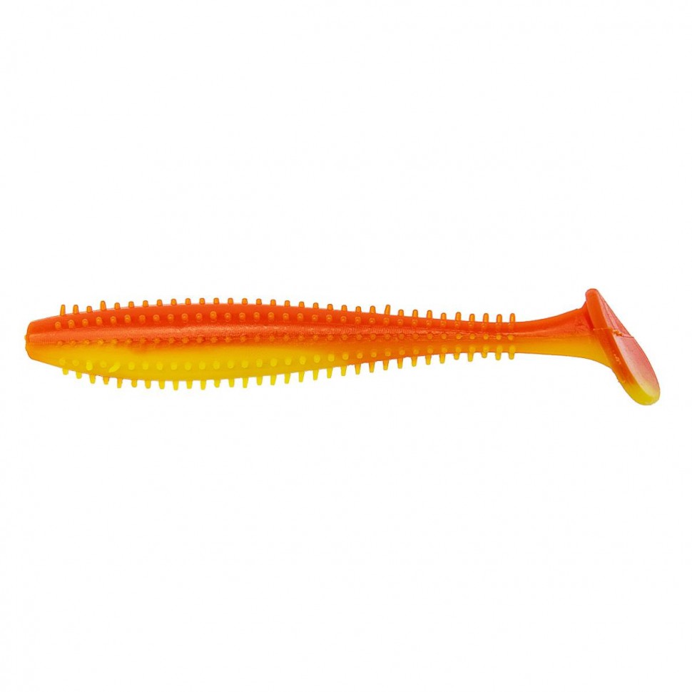 Виброхвост Helios Shaggy 3,35"/8,5 см, цвет Orange & Yellow 5 шт HS-16-015 , 